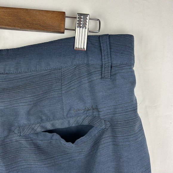 Travis Mathew Men's Blue Striped Stretch Golf Shorts‎ Size 34 - Picture 5 of 7